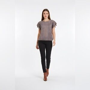 Worthington Black and White Geometric Blouse